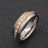 Classic Titanium Ring - CZ Phoenix