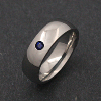 Titanium Ring - Sapphire Sirius