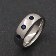 Titanium Ring - Sapphire Caelum