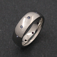 Classic Titanium Ring - Diamond Aquila