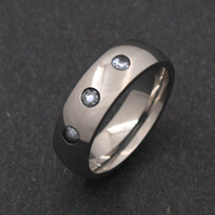Classic Titanium Ring - CZ Caelum