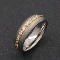 Classic Titanium Ring - CZ Sagitta