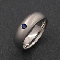 Classic Titanium Ring - Sapphire Rigel