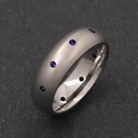 Titanium Ring - Sapphire Andromeda