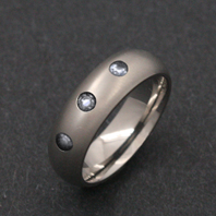 Classic Titanium Ring - CZ Columba