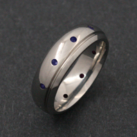 Titanium Ring - Sapphire Draco