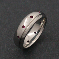 Titanium Ring - Ruby Draco