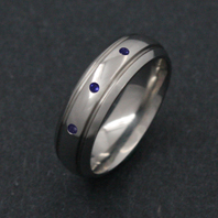 Titanium Ring - Sapphire Hydra