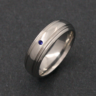 Titanium Ring - Sapphire Arcturus