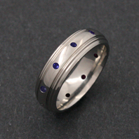 Titanium Ring - Sapphire Centaurus