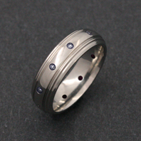 Classic Titanium Ring - CZ Centaurus