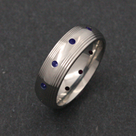 Classic Titanium Ring - Sapphire Ursa