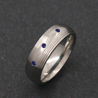 Classic Titanium Ring - Sapphire Orion