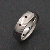 Titanium Ring - Ruby Ursa