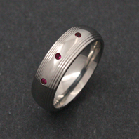 Classic Titanium Ring - Ruby Orion
