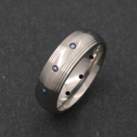 Classic Titanium Ring - CZ Ursa
