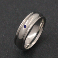 Titanium Ring - Sapphire Deneb