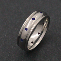Titanium Ring - Sapphire Pegasus