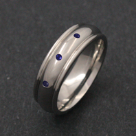 Classic Titanium Ring - Sapphire Mensa