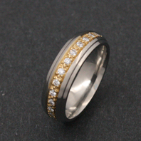 Classic Titanium Ring - Diamond Cassiopeia
