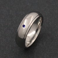 Titanium Ring - Sapphire Regulus