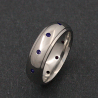 Titanium Ring - Sapphire Vela