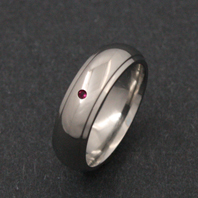 Classic Titanium Ring - Ruby Regulus