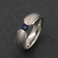 Titanium Ring - Sapphire Juno