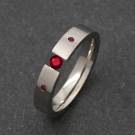 Titanium Ring - Ruby Theia